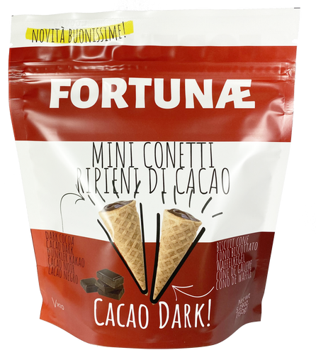 Mini Conetti Ripieni al Cacao Fondente - FORTUNAE