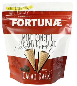 Mini Conetti Ripieni al Cacao Fondente - FORTUNAE