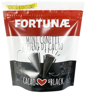 Mini Conetti Ripieni al Cacao Fondente Black Edition - FORTUNAE